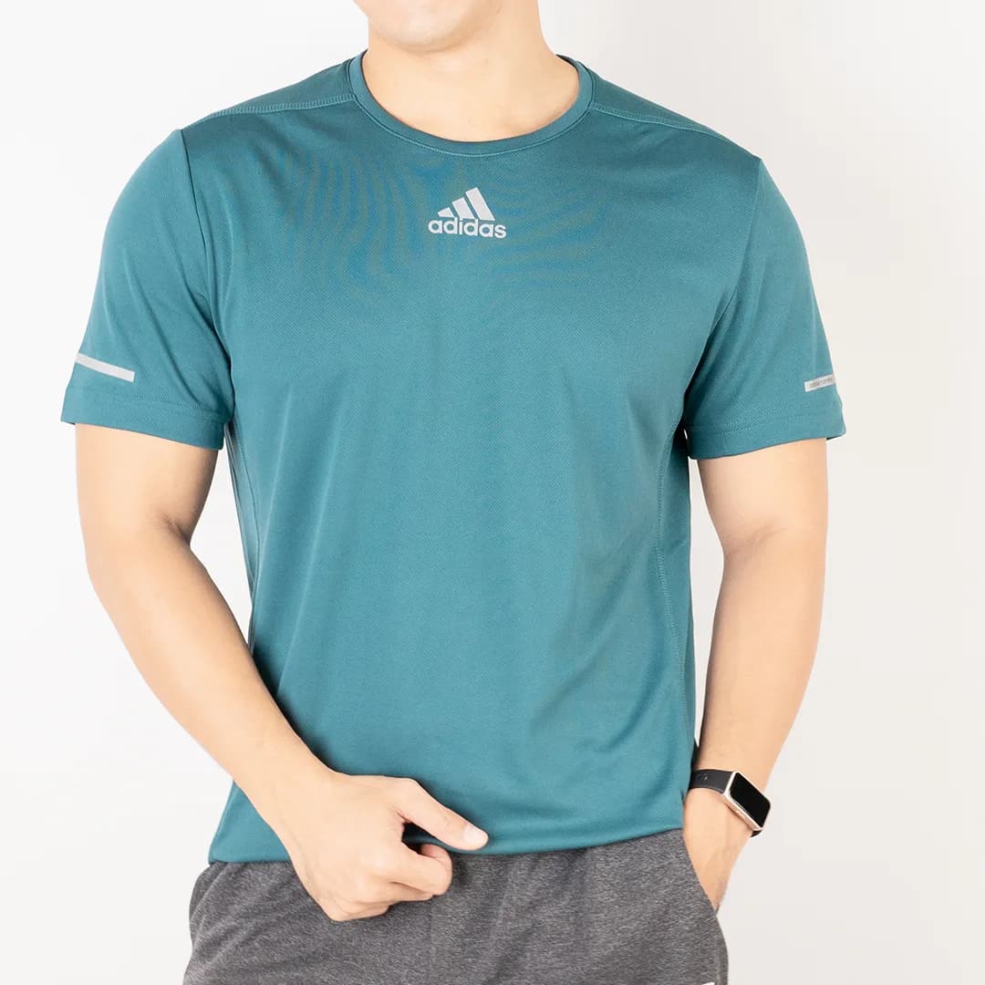 Kaos olahraga running Adidas mid logo 1
