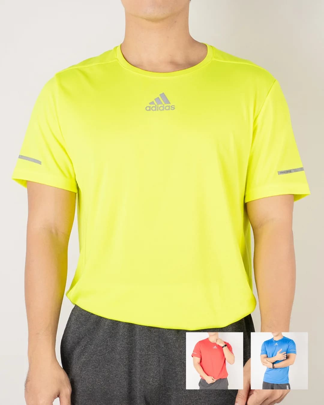Kaos olahraga running Adidas mid logo