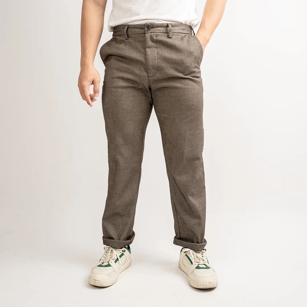 Celana panjang tartan Oldnavy mocha check 3