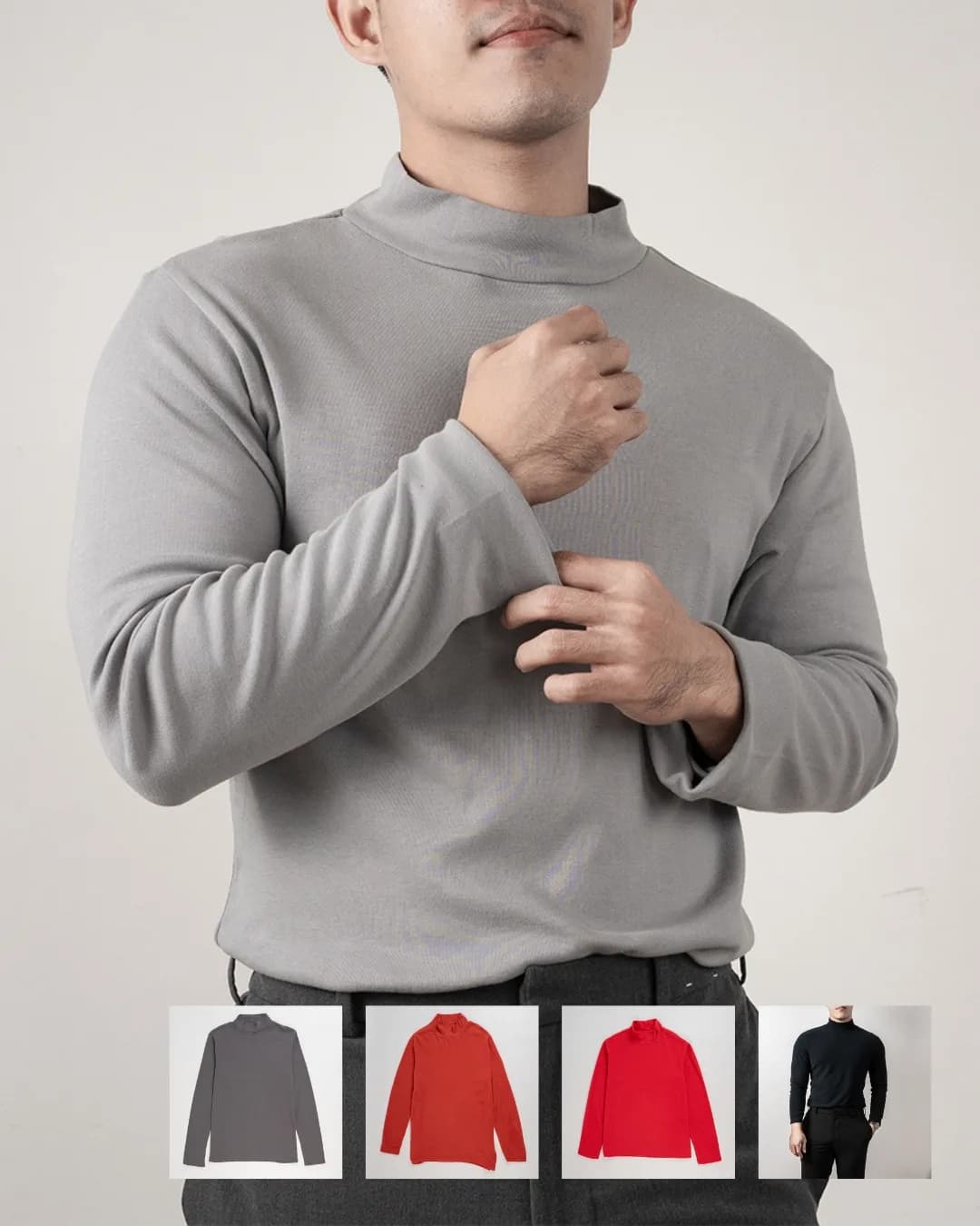 Kaos mockneck Uniqlo
