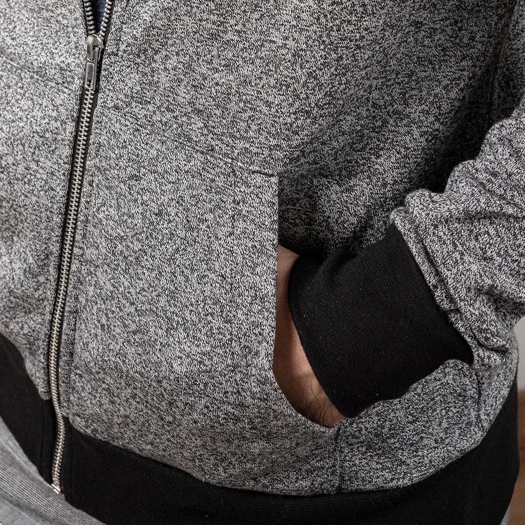 Hoodie fullzipper HM gray mist 4