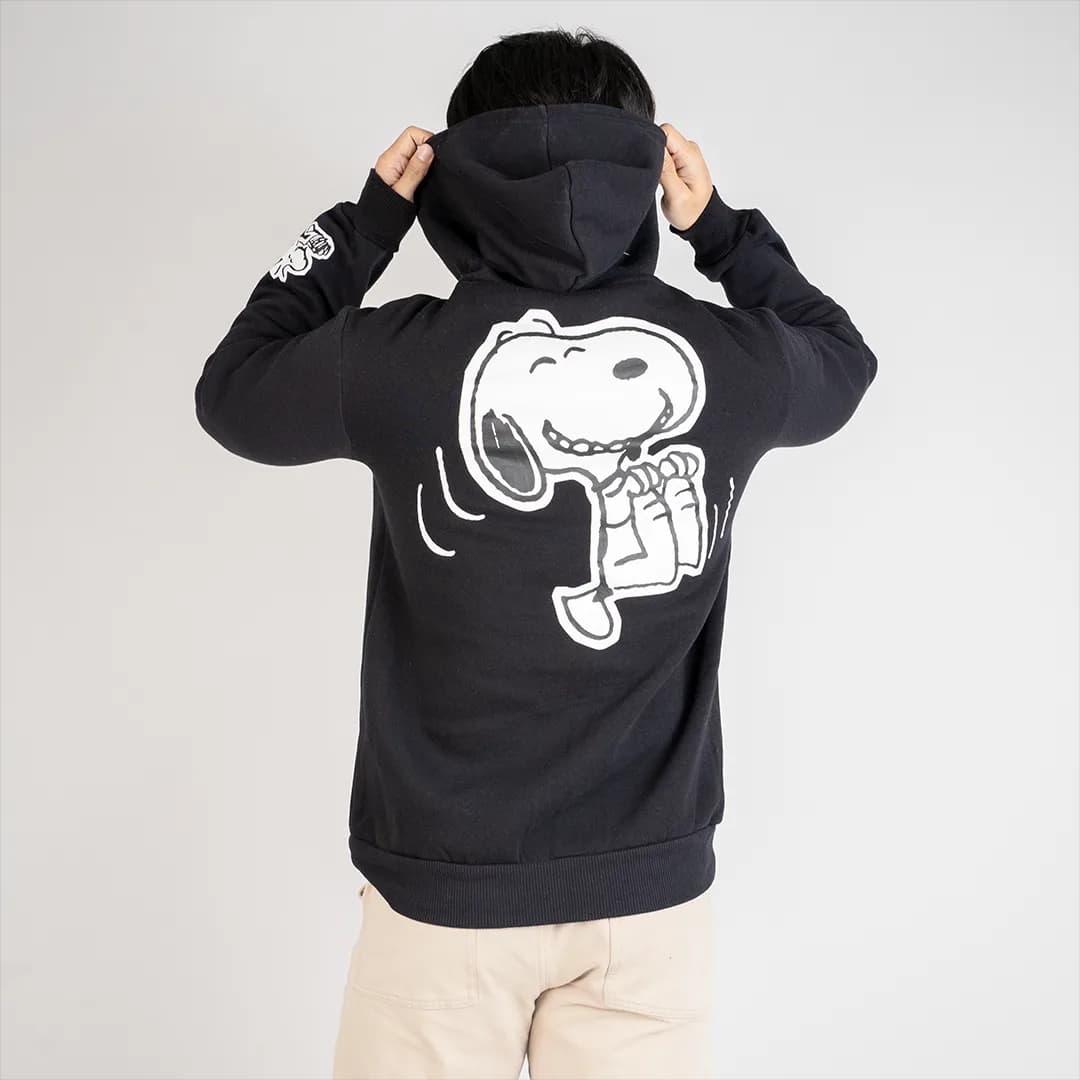 Hoodie peanuts black 2