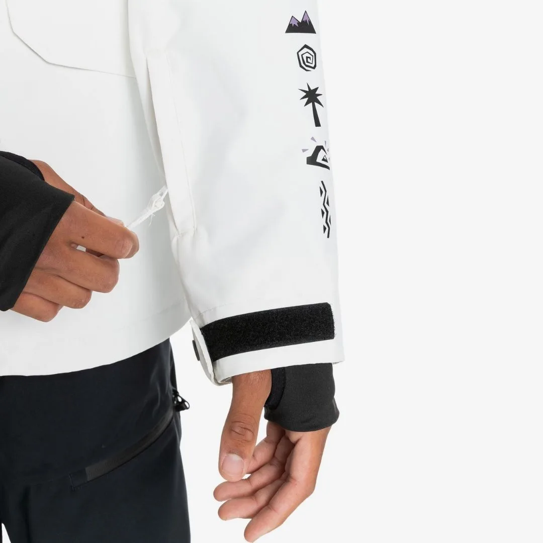 Jaket musim dingin Quiksilver white 3