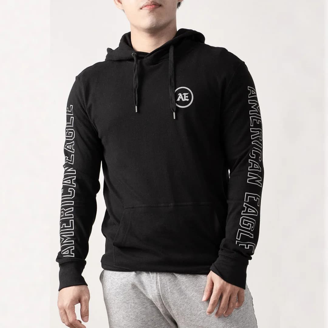 Hoodie American eagle circle black