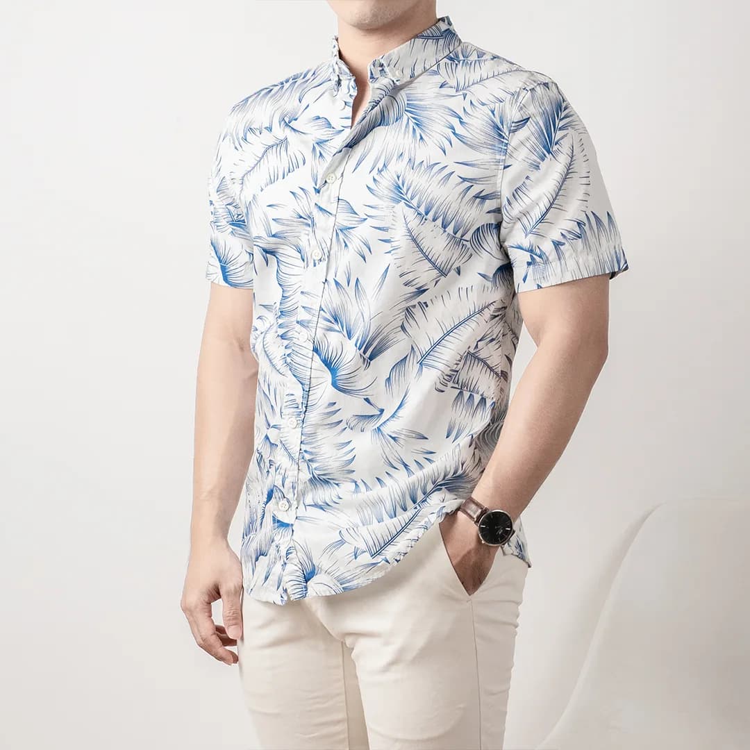 Kemeja lengan panjang HM floral