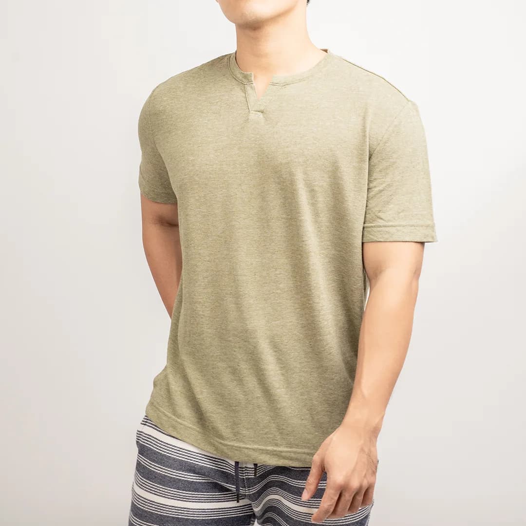 Kaos linen Banana republic notch neck 1