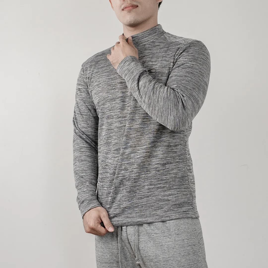 Sweater mockneck Prospecs gray mist