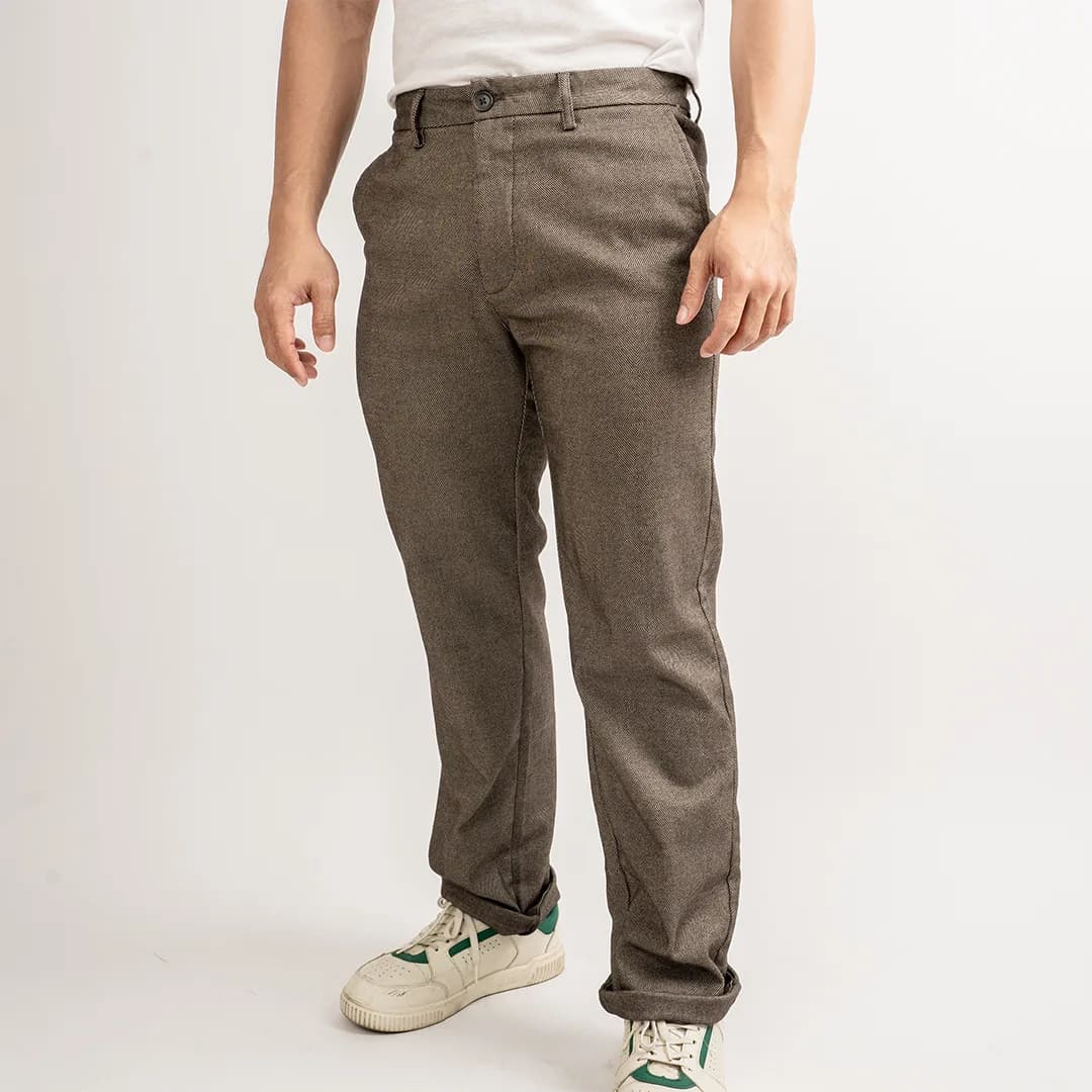 Celana panjang tartan Oldnavy mocha check 2