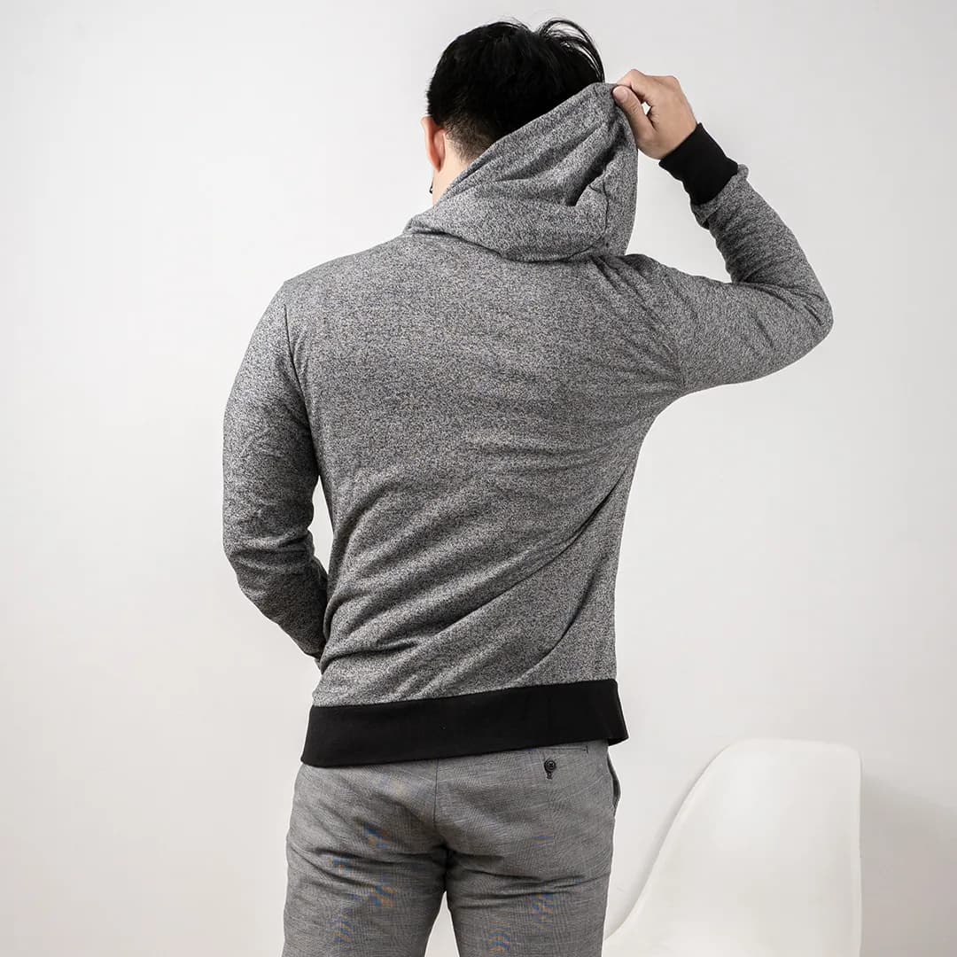 Hoodie fullzipper HM gray mist 2
