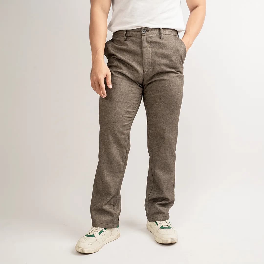 Celana panjang tartan Oldnavy mocha check