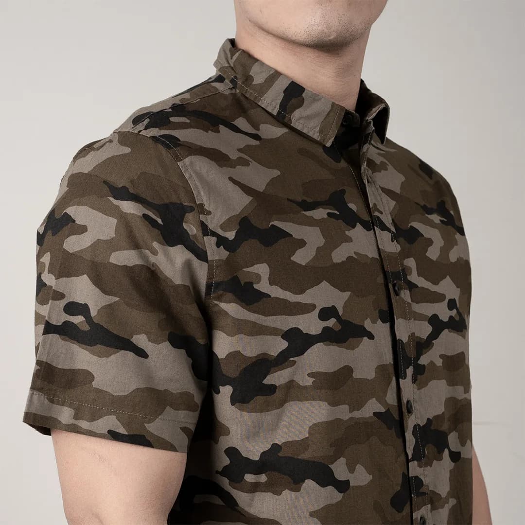 Kemeja lengan pendek HM tactical camo 3