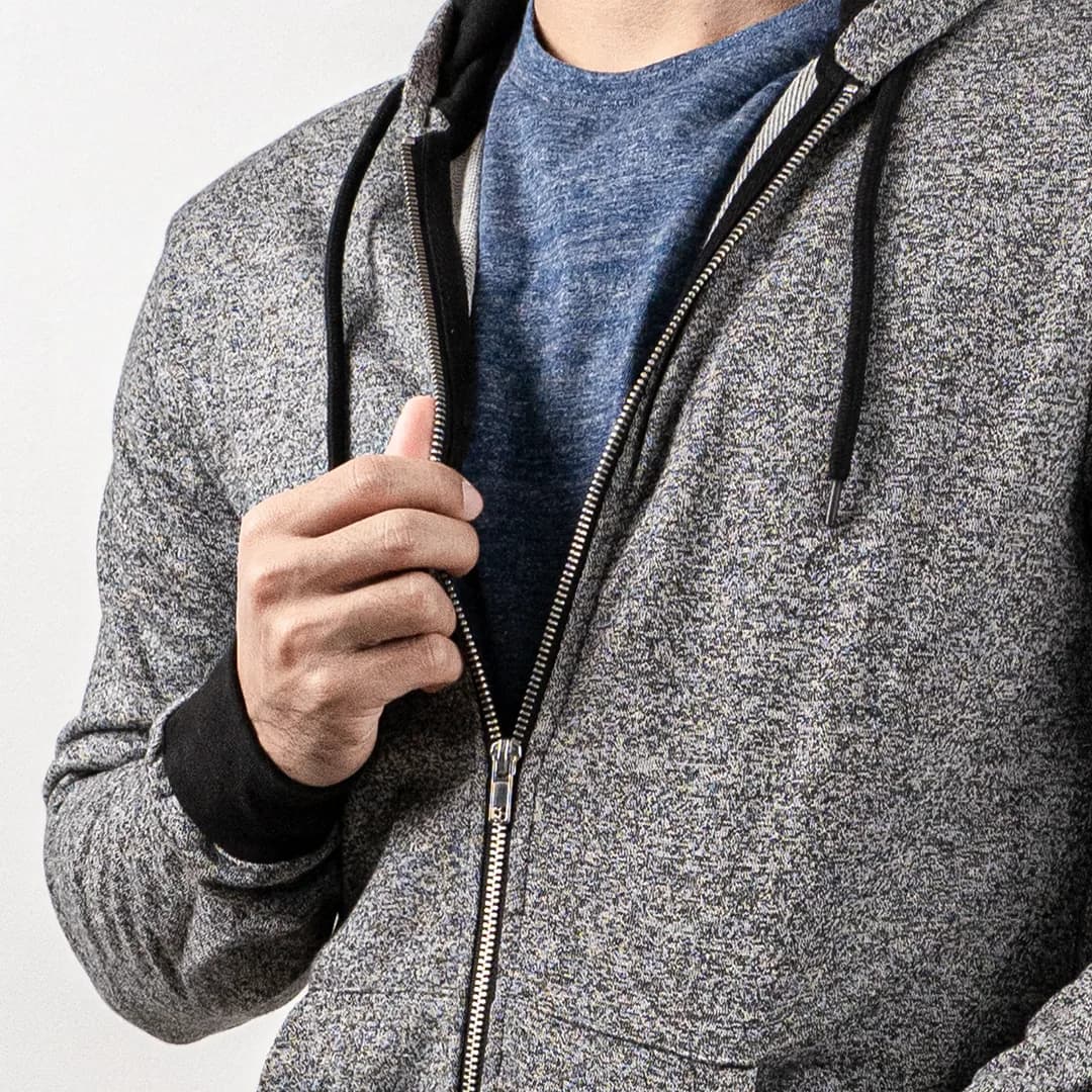 Hoodie fullzipper HM gray mist 3