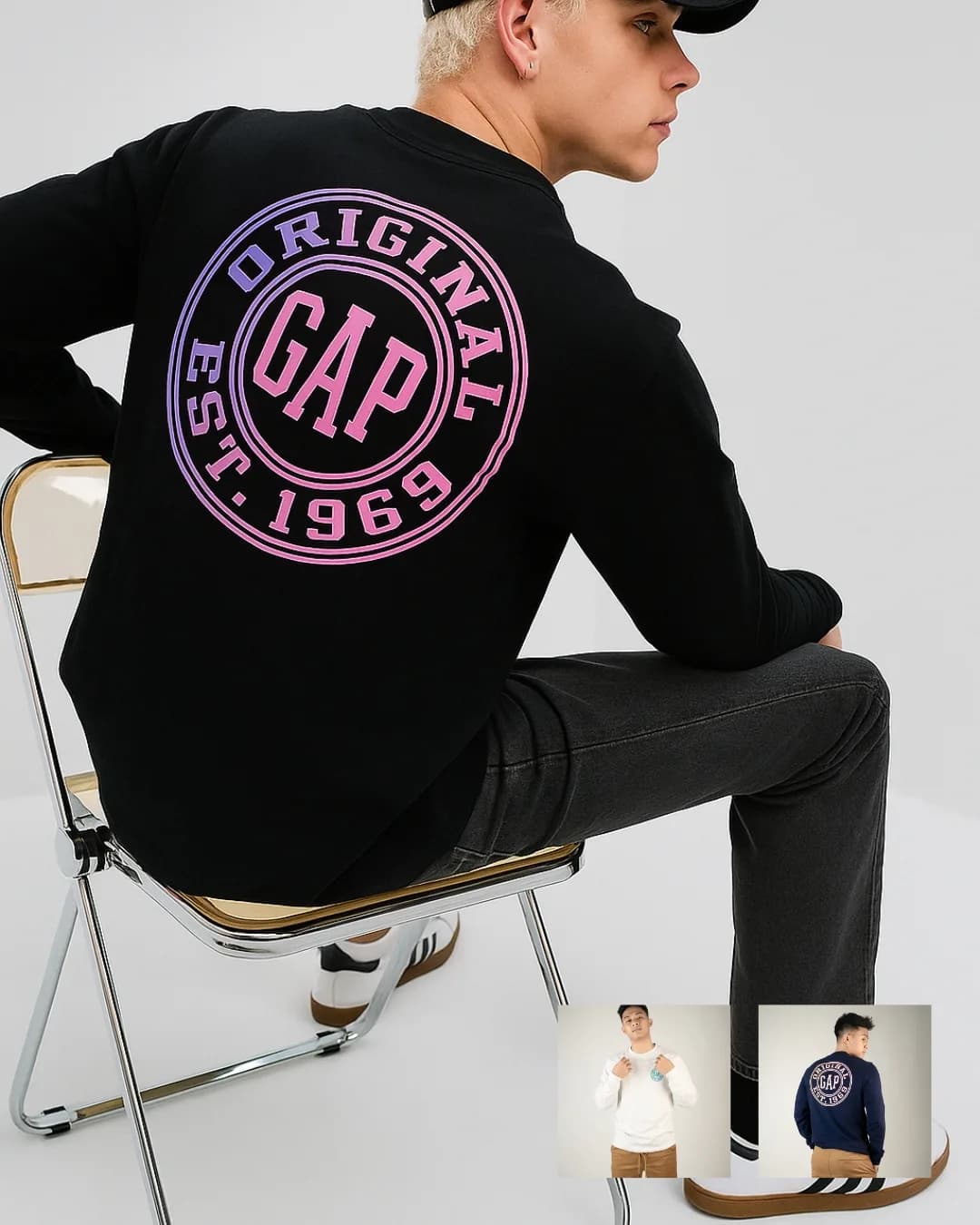 Kaos lengan panjang GAP circle
