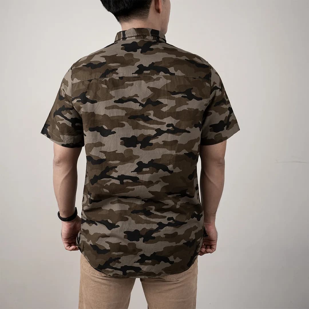 Kemeja lengan pendek HM tactical camo 4