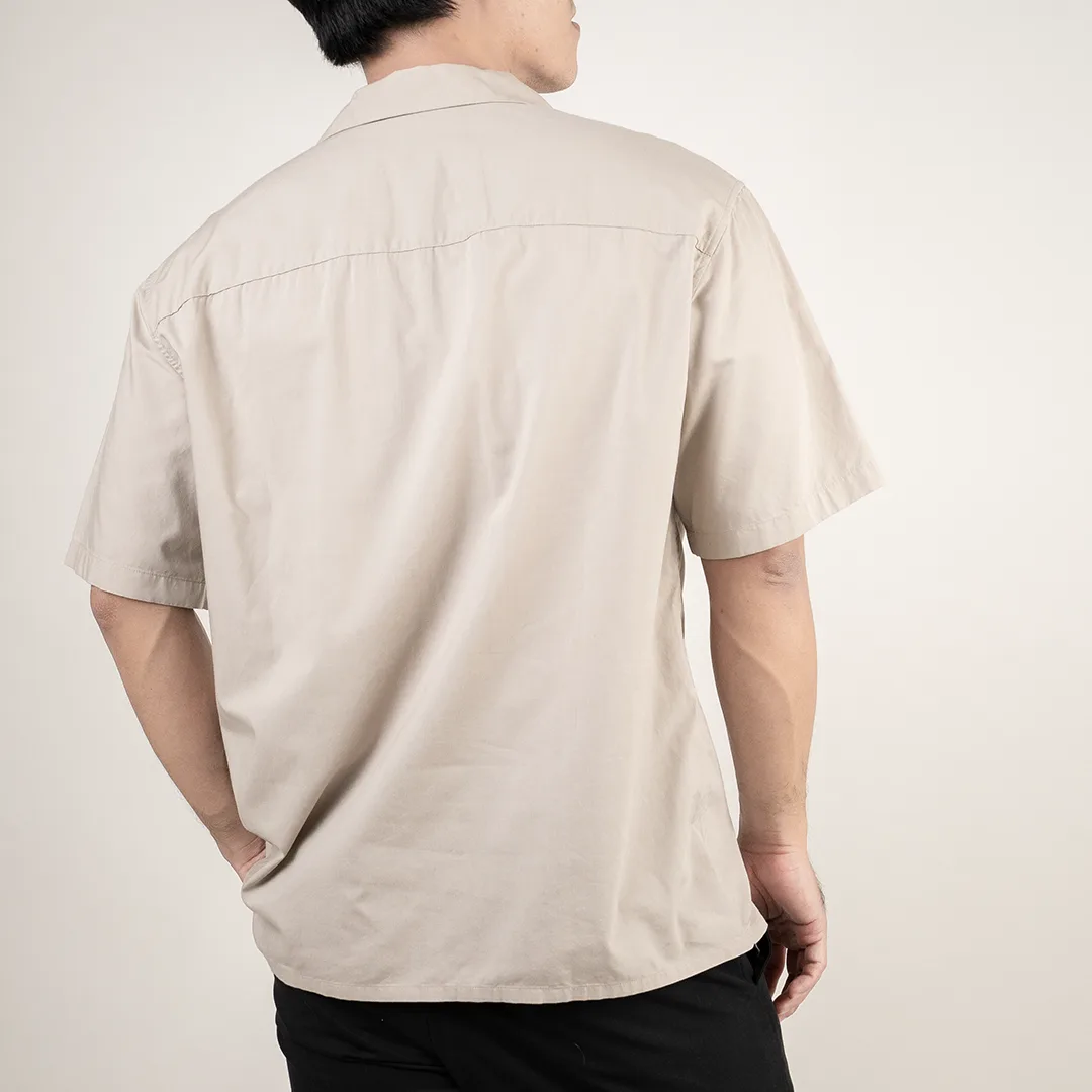 Kemeja lengan pendek Uniqlo open collar 2