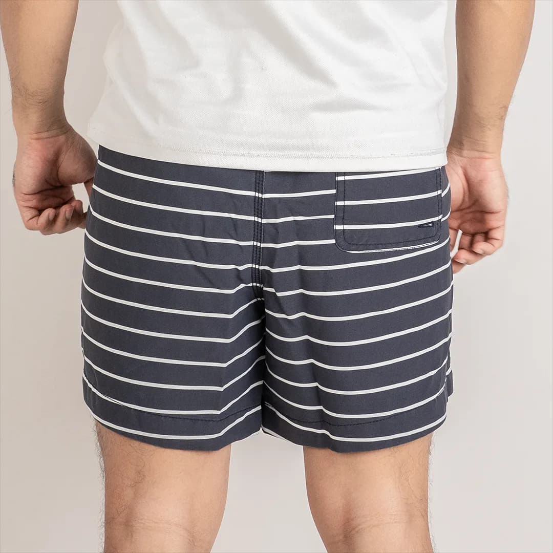 Celana renang boardshorts Abercrombie and fitch black striped 2
