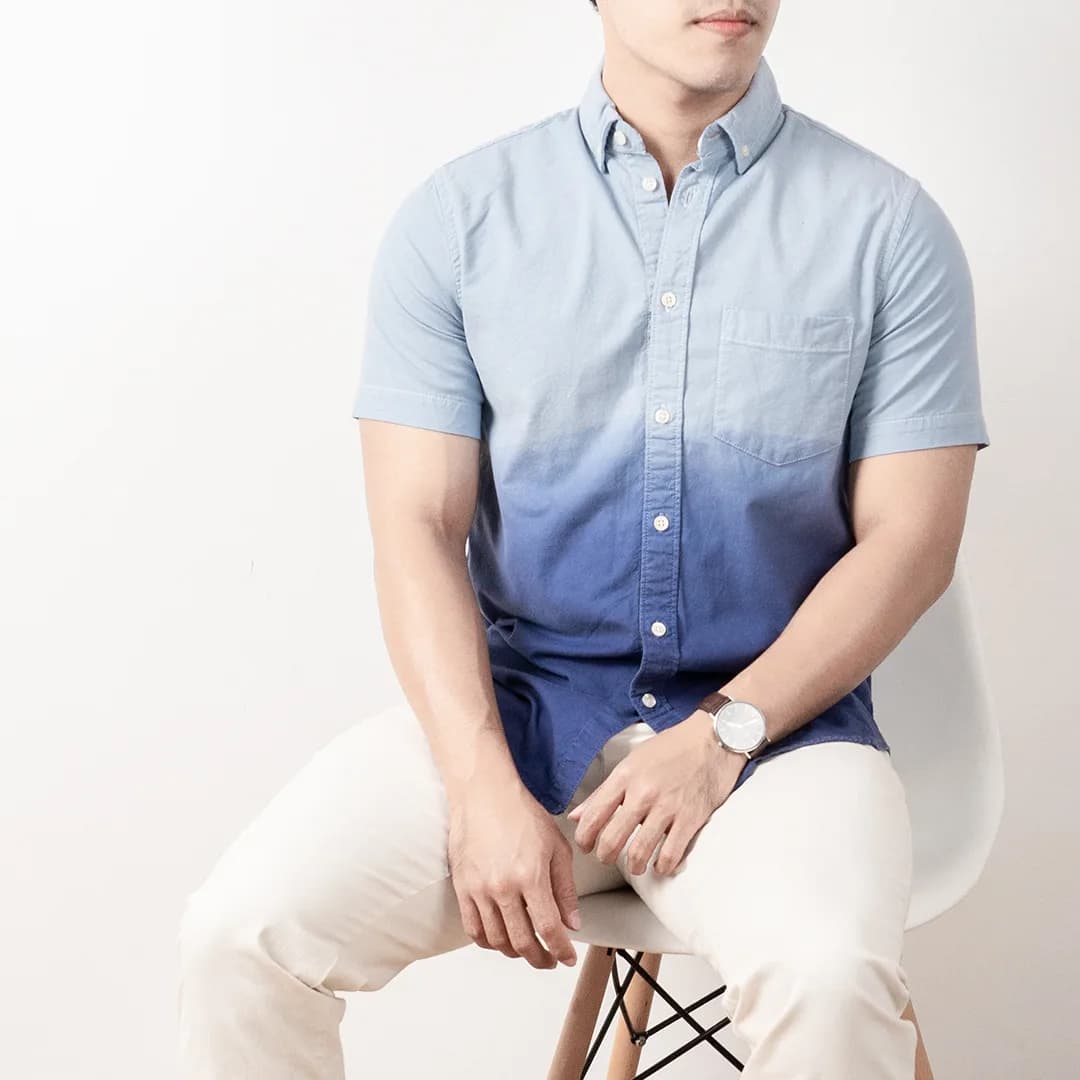 Kemeja pria lengan pendek Oldnavy Oxford 3